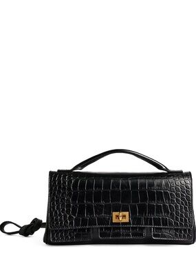BALENCIAGA
Croc-Embossed Calfskin Bel Air Clutch Bag New